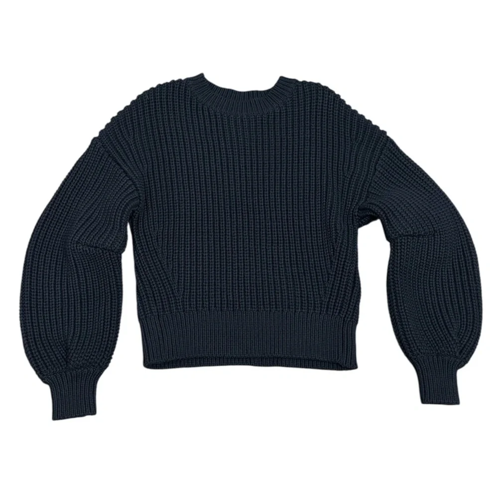 Banana Republic Chunky Knit Sweater Blue Size S NWT Fisherman Capsule Preppy